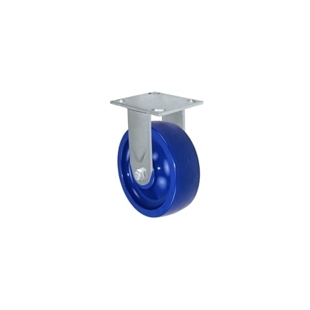 Casterhq 6"x2" Solid Polyurethane Wheel, Ridid Caster, 1,200 lbs capacity - 35CR620SPU84L-04